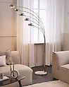 Stehlampe FLINDERS verstellbar Metall Silber