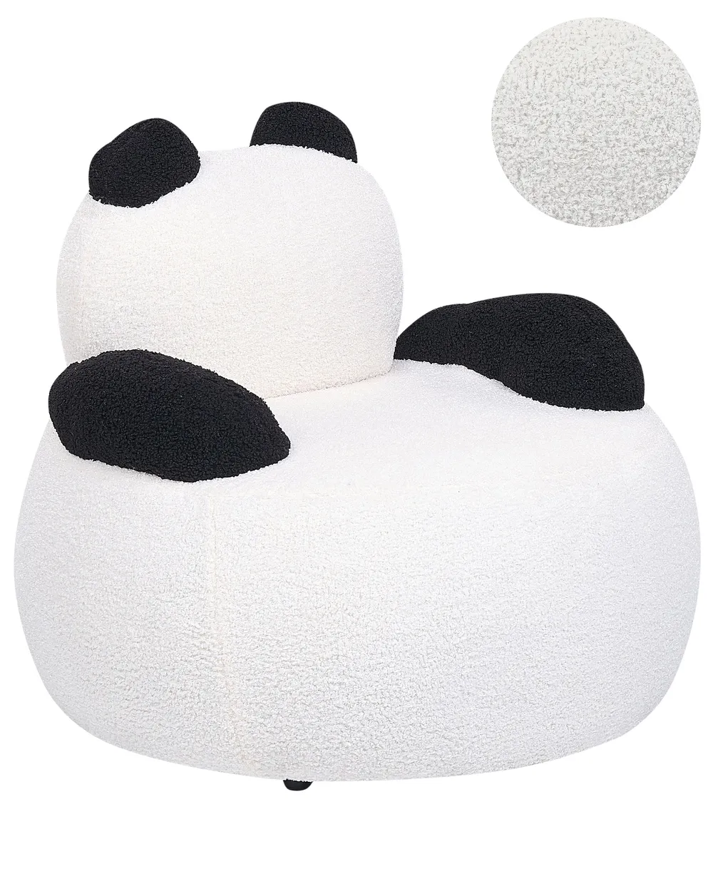 Kindersessel Panda VIBY Bouclé Weiß