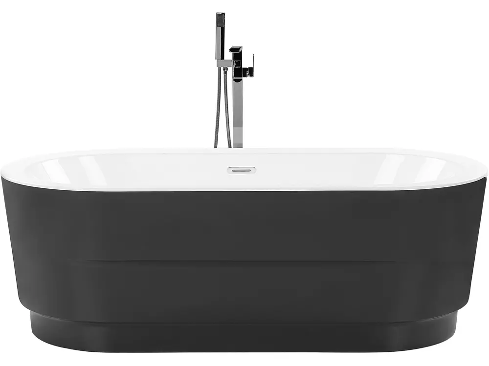 Freistehende Badewanne EMPRESA 170 x 80 cm Schwarz