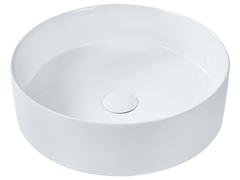Wastafel voor aanrechtblad TEBAR ⌀ 40 cm Keramiek Wit