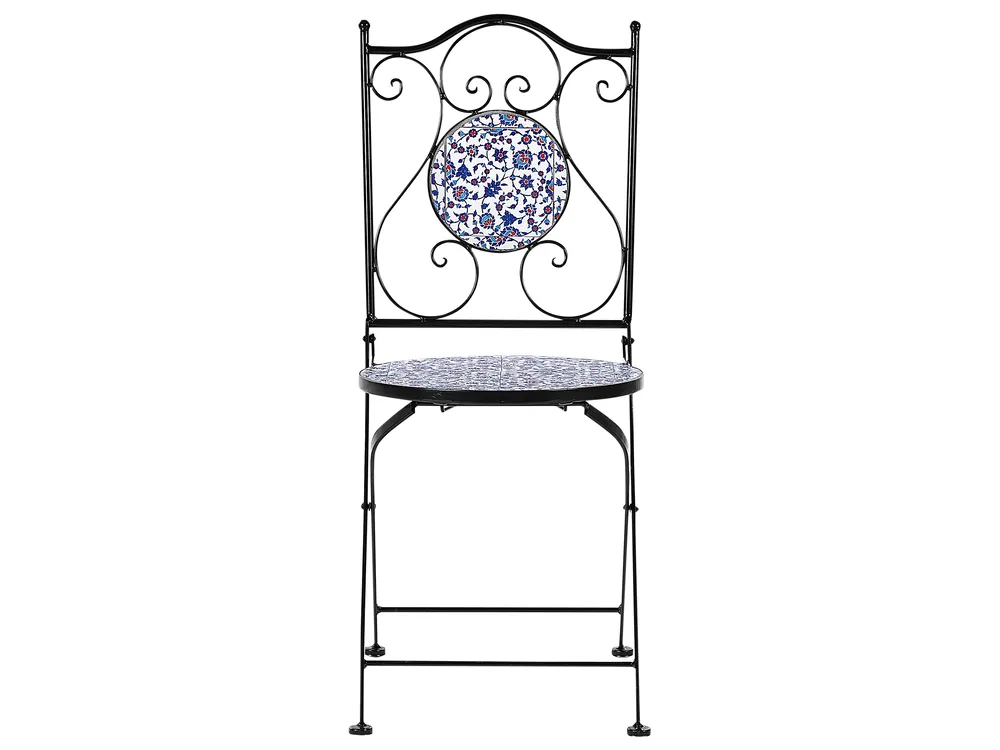 Bistro Set klappbar CAMPRENA Metall Schwarz_919849