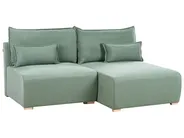 Modul Ecksofa NERBO Stoff Hellgrün linksseitig_1035347