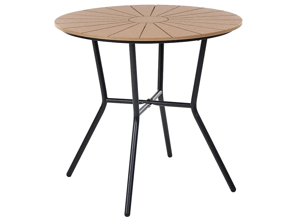 Gartentisch LINOSA 80 cm 80 cm Metall Schwarz
