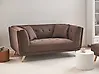 Sofa 2-Sitzer HABO Stoff Dunkelbraun