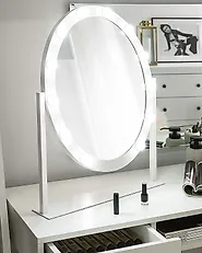 Dressing Table Mirror LED ROSTRENEN White_1178334
