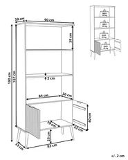 Bücherregal TIMMINS 190 cm Kiefernholz Braun_937002