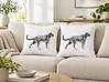 Set of 2 Decorative Cushions MARULA 45 x 45 cm Cotton White Animal Pattern