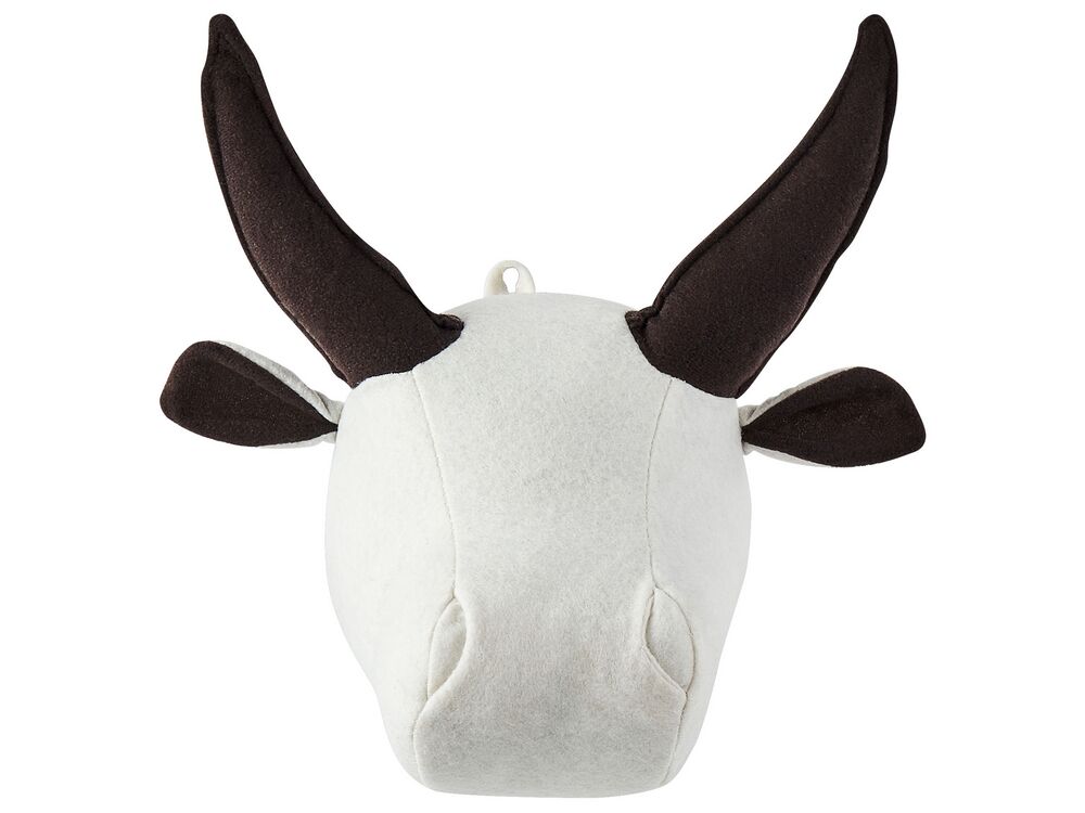 Wanddekoration für Kinder Stier GEOFFREY 24 cm Baumwolle Weiß