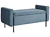 Polsterbank mit Stauraum LEWES Stoff Blau