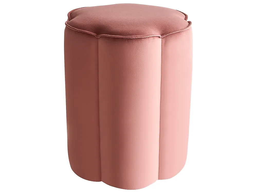 Pouf TAPPEN Samtstoff Rosa