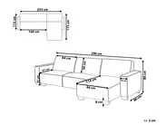 Corner Sofa Bed 3 Seater ROMEDAL Fabric Light Grey Left Hand_748984