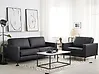 Sofa Set 4-Sitzer SAVALEN Echtleder Schwarz