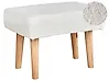 Hocker TAKOMA Bouclé Weiß