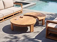Outdoor Couchtisch ARZELLO  135 cm 90 cm Akazienholz Braun_1163928