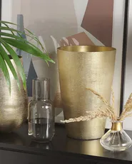 Blumenvase AMRIT 31 cm Metall Gold_765780