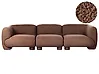 Modulsofa 3-Sitzer MJALBI Bouclé Braun