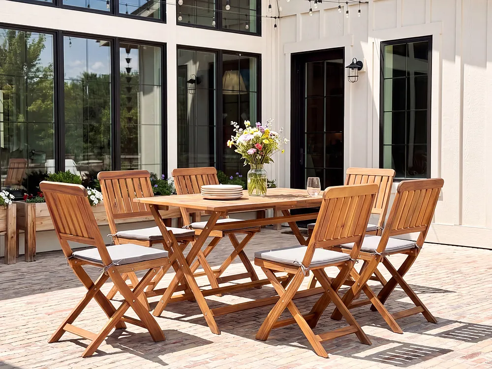 Gartentisch klappbar CENTO 140 cm 75 cm Akazienholz Braun