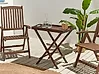 Garden Side Table AMANTEA Folding Acacia Wood Dark Brown