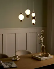 Hängeleuchte 3-flammig SORA LED Glas Gold_1033950