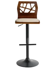 Set mit 2 Barstühlen PETERSBURG Kunstleder Beige / Schwarz_1044585
