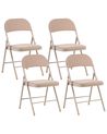 Klappstuhl 4er Set SPARKS Metall Beige