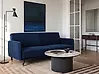 Schlafsofa 3-Sitzer SENJA Samtstoff Marineblau