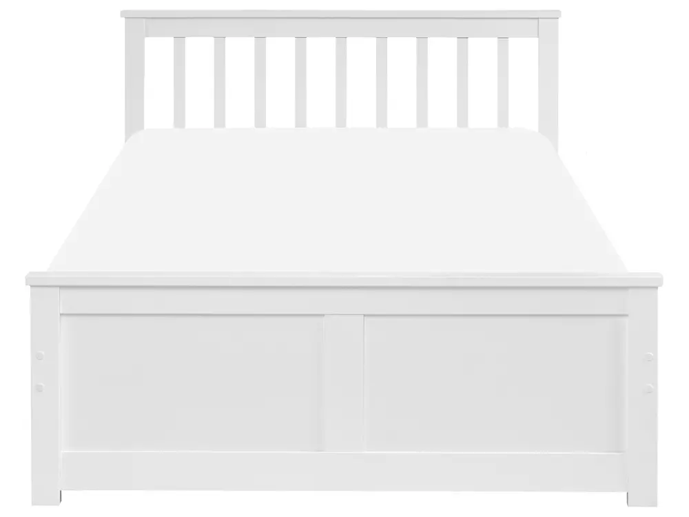 Bett mit Lattenrost Kiefernholz OLENDON 120 x 200 cm Weiß_1082177