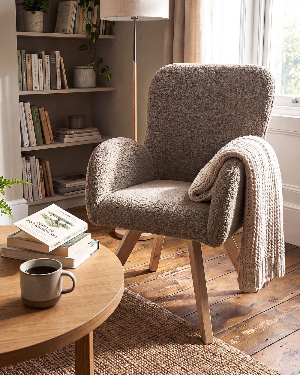 Sessel BJARN Bouclé Braun