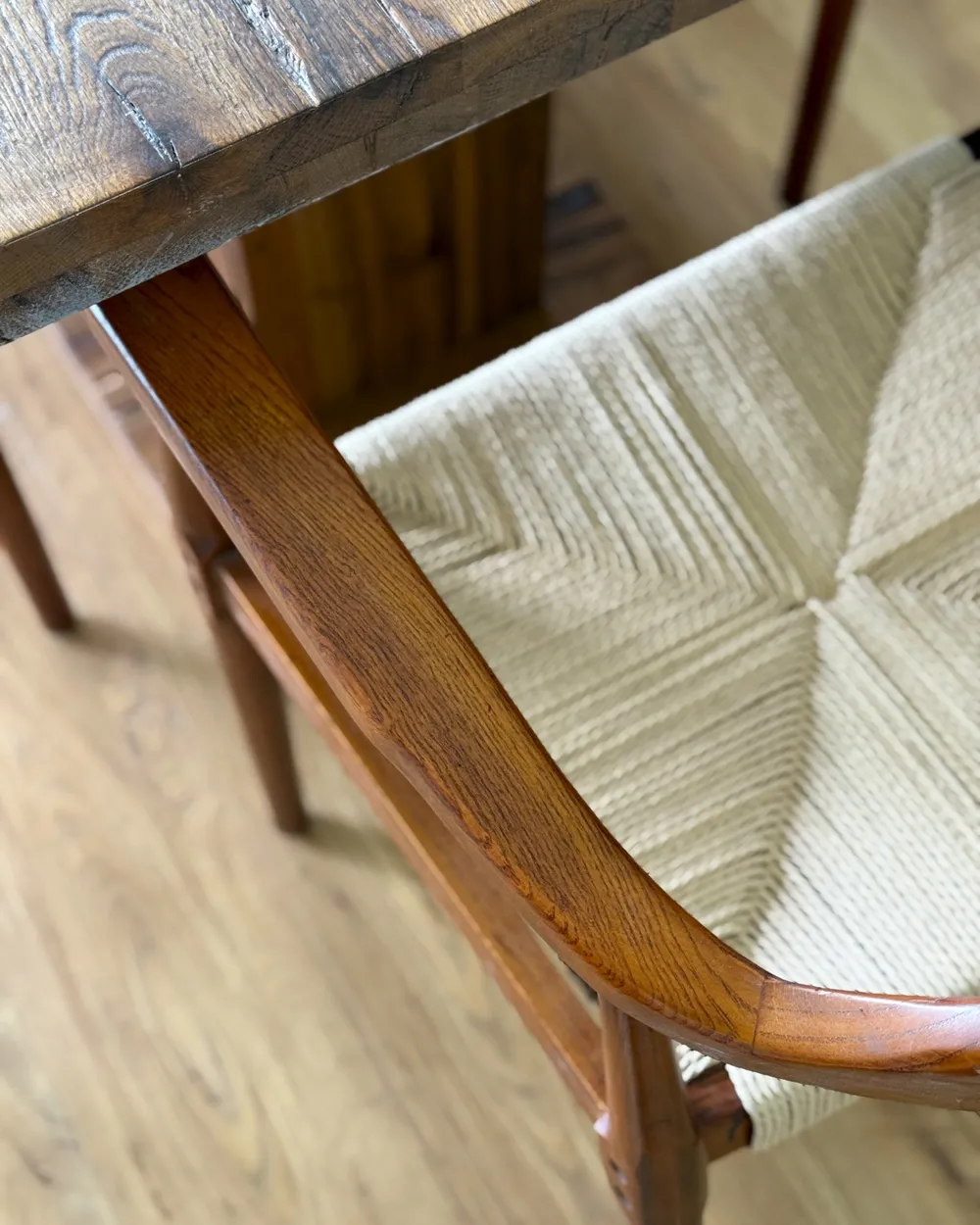 Lot de 2 chaises de salle à manger OAKDALE Bois Marron foncé/beige_1005800