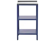 Outdoor-Küche 4er Set mit Spüle VILAMA Blau Metall_975015