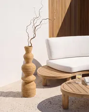 Dekovase NUORO 70 cm Rattan Naturfarben_1077386