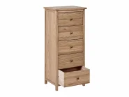 Kommode mit 5 Schubladen SALTON Sassafrasholz Braun_941505