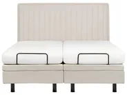 Adjustable Bed Fabric DUKE II 160 x 200 cm (EU King Size) Light Beige_910547