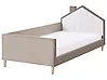 Kinderbett Haus Samtstoff KERVAN 90 x 200 cm Taupe