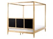 Himmelbett Holz HAILLICOURT 160 x 200 cm Hellbraun_1037197