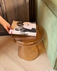 Side Table CALDERA Glass Golden Brown_1023896