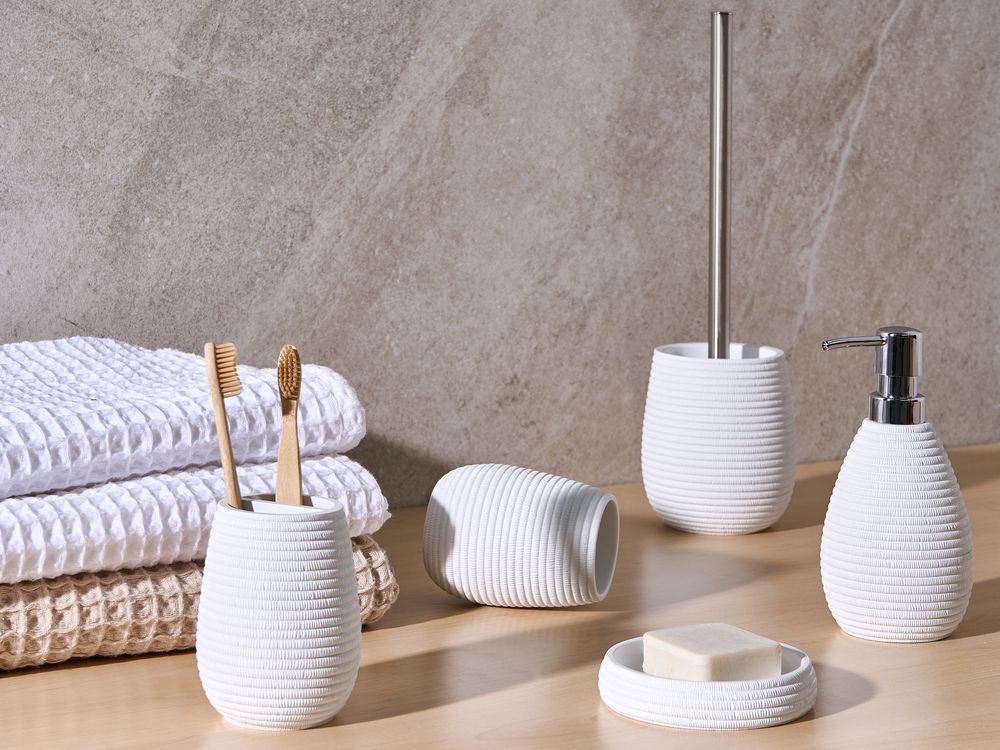 5-delige badkameraccessoireset QUILA Wit