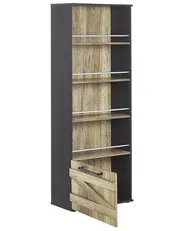 Bücherregal mit 4 Ebenen SALTER 163 cm Braun / Schwarz_778373