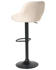 Set of 2 Bar Stools MEDULIN Swivel Boucle Light Beige_1011558