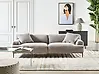 Sofa 3-Sitzer MATILA Stoff Hellgrau