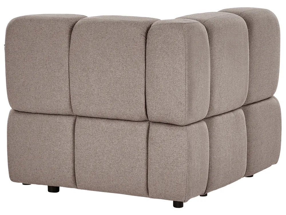 Modul Ecksofa 4-Sitzer MAKSABERG Stoff Taupe rechtsseitig_1136517