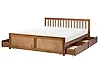 Bett mit 4 Schubladen OLENDON Kiefernholz Braun 180 x 200 cm