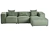 Corner Sofa DOLVA Chenille Dark Green Left Hand