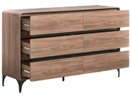 Kommode mit 6 Schubladen COWELL Dunkelbraun_1107955