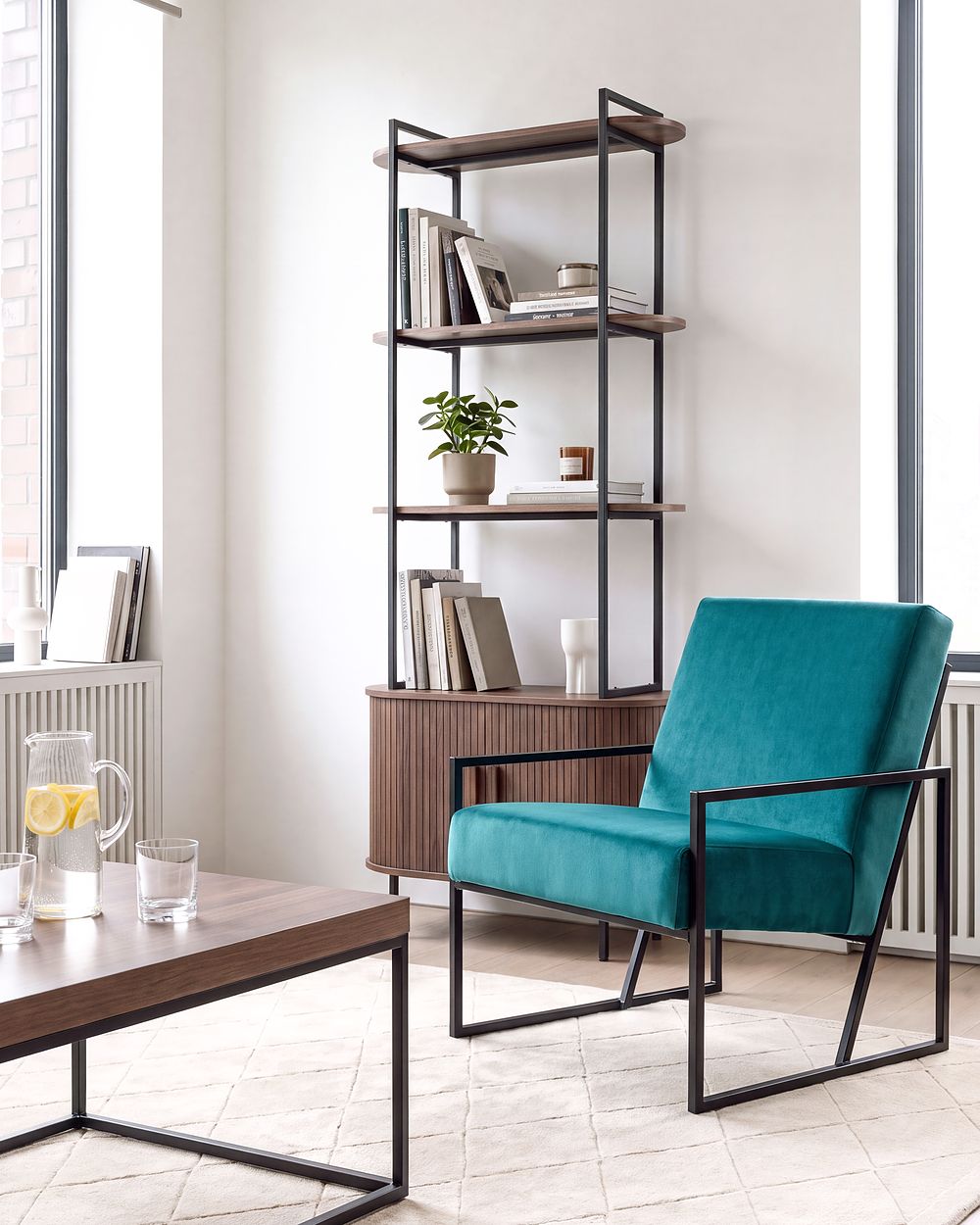 Armchair DELARY Velvet Teal