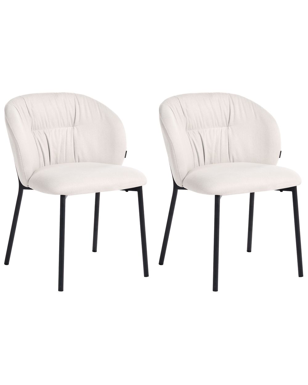 Set of 2 Dining Chairs MESA Fabric Light Beige