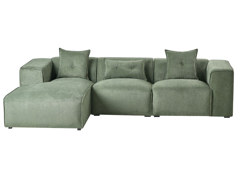 Ugaona sofa 3-znamenkasti DOLVA Oženjena žena Tamnozelena desnoruki