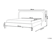 Bett mit Lattenrost Samtstoff SUZETTE 140 x 200 cm Beige_916058
