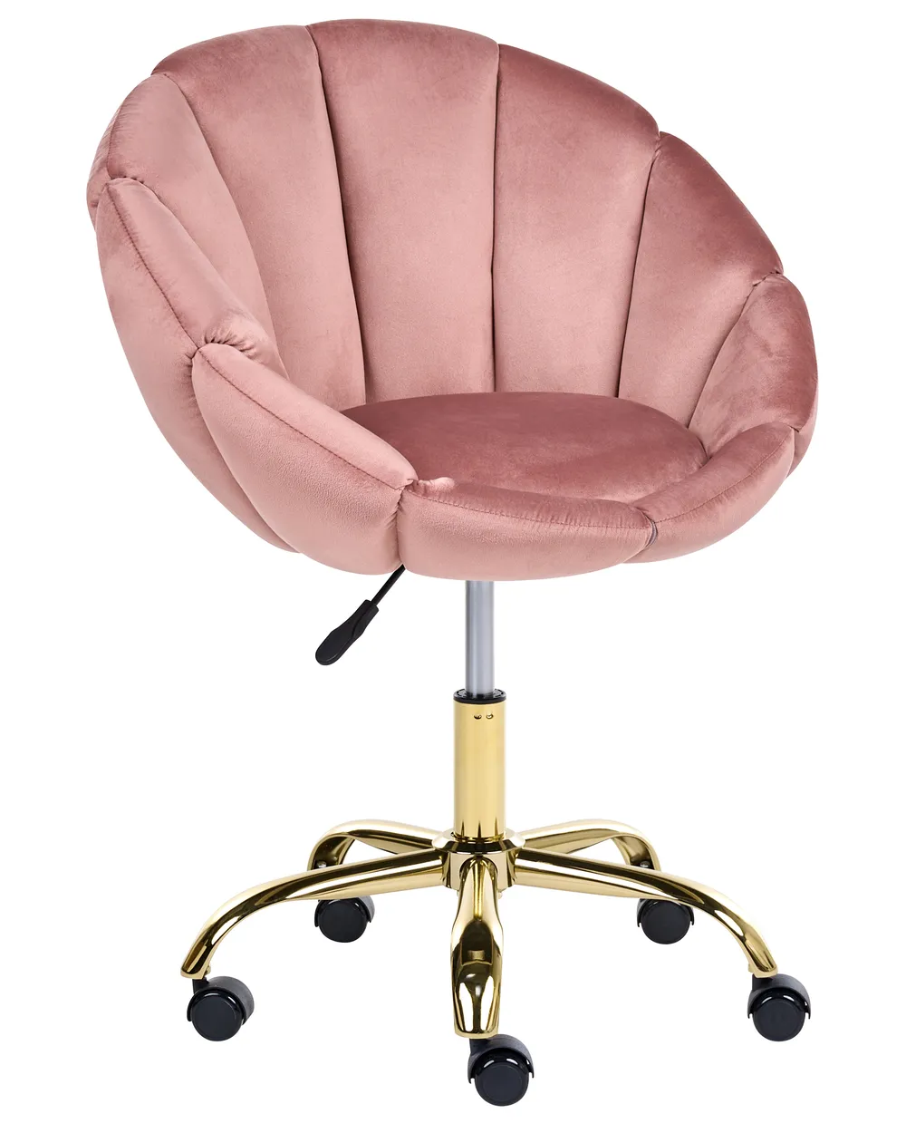 Schreibtischstuhl ANNABELLE Samtstoff Rosa