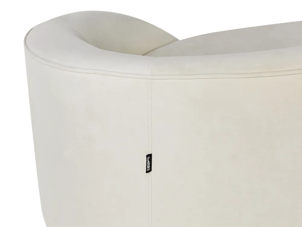 Sofa 2-Sitzer SAVAR Samtstoff Hellbeige_915421